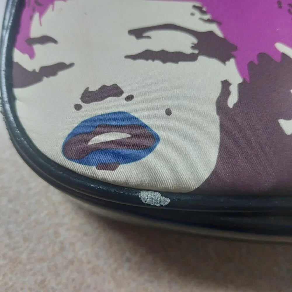 Rare Vintage 1990s Betsey Johnson Pop Art Marilyn Monroe Laptop Bag Case Tote